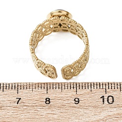 Anelli da donna in acciaio inossidabile 304 con cristalli a forma di occhio di gatto&nbsp;RJEW-K309-40B