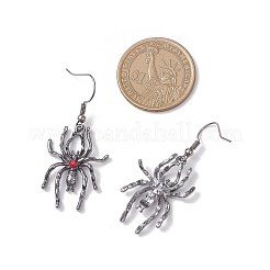 Серьги-пауки из сплава со стразами EJEW-JE06655-01
