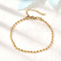 Браслеты из шариковой цепочки из нержавеющей стали 304 для женщин&nbsp;X-BJEW-B140-04G