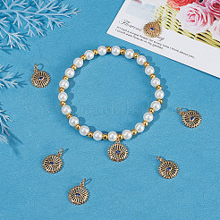 8шт латунные подвески из кубического циркония с микро-паве&nbsp;KK-BBC0004-71