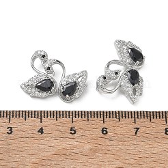 Pendentifs en laiton zircon cubique micro pavé noir&nbsp;CU-CBA5C42-11P