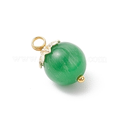 Кошачий глаз с латунными подвесками PALLOY-JF04270