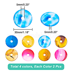 8 шт. подвески из натурального халцедона 4 цветов G-NB0003-93
