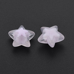 透明なアクリルビーズ  艶消し  二層ビーズ  スター  ライラック  15.5x16x9.5mm  穴：3mm  約569個/500g&nbsp;TACR-S152-11C-04