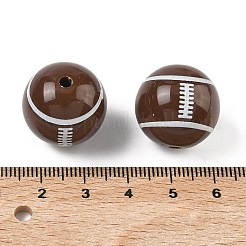 Спортивная печать непрозрачные акриловые бусины&nbsp;OACR-Z035-04