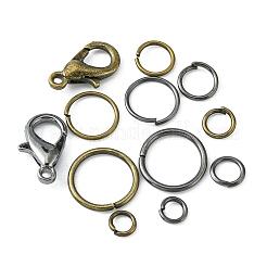 40 шт. 2 цветные застежки из цинкового сплава&nbsp;DIY-YW0006-32