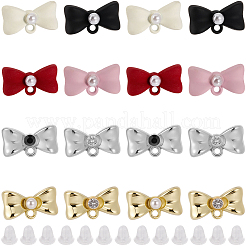 32 шт. 8 стиля фурнитуры для сережек-гвоздиков из сплава с распыляемой краской&nbsp;FIND-SP0003-19