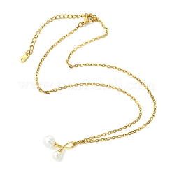 Collana da donna con ciondolo a ciliegia in ottone e perla di conchiglia&nbsp;NJEW-JN06245