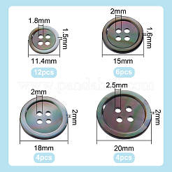 26 Stück 4 Stil natürliche Muschelknöpfe&nbsp;BUTT-NB0001-67