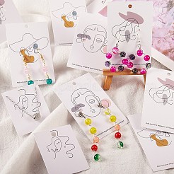 100шт 5 стиля картонные карты отображения ювелирных изделий CDIS-SZ0001-20