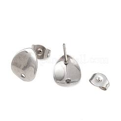 Овальные серьги-гвоздики из некорродирующей нержавеющей стали 304&nbsp;STAS-R063-39