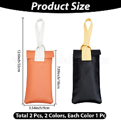 2 Stück 2 Farben PVC-Kunstleder-Brillenetuis&nbsp;ABAG-CN0001-65