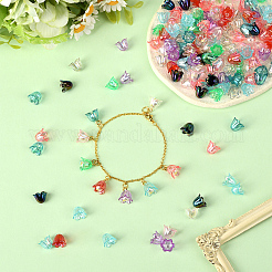 500шт 10 цвета акриловые колпачки для бусин&nbsp;OACR-SC0002-32