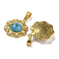 Синтетические бирюзовые подвески STAS-U024-16G-05