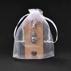 焼き絵の具、パール加工ガラス、パールペンダント  アロイハートビーズとスイベルカニカン付き  鉄のピンとビーズのキャップ  天使  ミックスカラー  58mm  ペンダント：28x23.5x8mm&nbsp;HJEW-JM00537