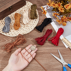 48м 8-х цветный плоский замшевый шнур WCOR-PH0001-04