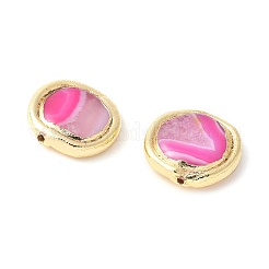 Гальванизированные натуральные полосатые агаты/полосатые агаты&nbsp;KK-P305-06G