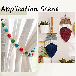 300 шт. 6-х цветные крашеные бусины из натурального кленового дерева&nbsp;WOOD-PA0001-15