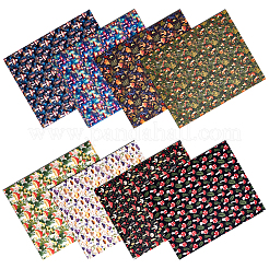 8枚 2種類のスタイルのコットン生地  洋服アクセサリー  長方形  キノコ  500x450x0.2mm  4個/スタイル&nbsp;DIY-PH0036-29A
