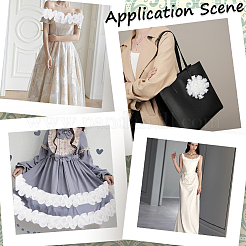 4.6~5 ярд полиэстерового атласного шифонового волнистого кружева OCOR-GF0003-53B