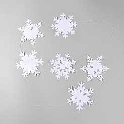 6 Stück hängende Papierbanner mit Schneeflocken&nbsp;AJEW-WH0596-367