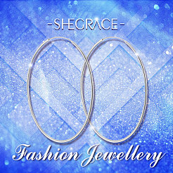 925 серьги-кольца из стерлингового серебра с родиевым покрытием JE670A-06