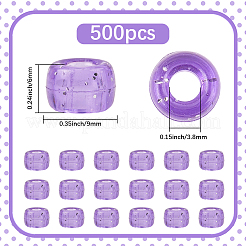 500 шт. прозрачные пластиковые бусины KY-SP0001-54A