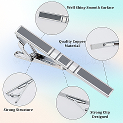 4шт. 4 стиля латунный зажим для галстука&nbsp;KK-GF0001-18