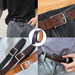 レザー時計バンド  鉄ねじ付き  ココナッツブラウン  125x3.75~3.9x0.35cm&nbsp;FIND-WH0110-853A