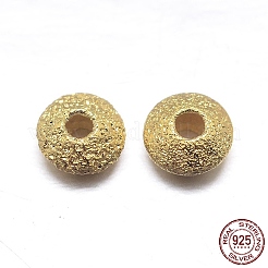Vero piattino placcato oro 18k 925 perline distanziatrici stradust in argento sterling&nbsp;STER-M101-11-4mm