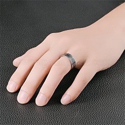 Anillos de dedo con patrón de escamas de acero inoxidable 201 para hombres&nbsp;FS-WGDD078-02