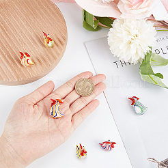 Ahademaker 6 шт. 6 цвета ручной работы миллефиори лэмпворк украшения дисплея&nbsp;DJEW-GA0001-41