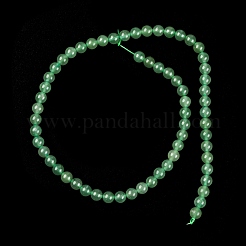 Естественный зеленый авантюрин круглый шарик нити G-P070-37-6mm
