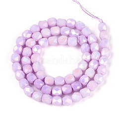 Антикоррозийные гальванические стеклянные бусины&nbsp;GLAA-N057-6mm-04