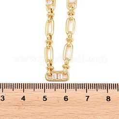5 mm Messing-Pavé-Zirkonia-Ovalgliederketten&nbsp;NJEW-D324-02G-02