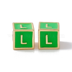Accumuler des perles d'émail en laiton placage&nbsp;KK-B060-04G-02L