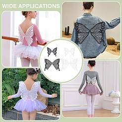 12 шт. 4 стиля полиэстер крылья бабочки&nbsp;FIND-FG0005-18