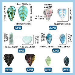 116шт 7 стиля гальванических стеклянных бусин EGLA-SP0001-28