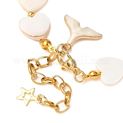 Женские браслеты из ракушек и жемчуга из бисера BJEW-JB12424