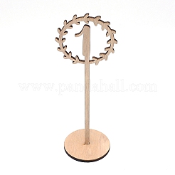 Décoration d'affichage de plaque de table en bois&nbsp;DJEW-WH0015-09A