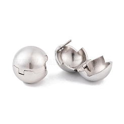 Не тускнеющие круглые серьги-кольца из нержавеющей стали 304 для женщин&nbsp;LS-EJEW-E311-06P