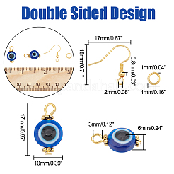 Набор для самостоятельного изготовления синих сережек от сглаза&nbsp;DIY-AR0002-85