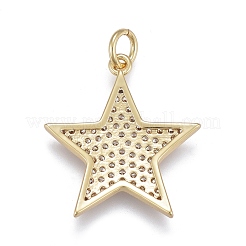 Латунные микропаве прозрачные подвески с фианитом ZIRC-M108-28