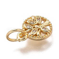 Латунные микропаве прозрачные кубические циркониевые подвески&nbsp;ZIRC-B002-66G