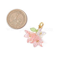 6шт. Акриловая подвеска в виде цветка-бабочки&nbsp;HJEW-JM02942