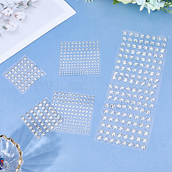 Плоские круглые акриловые наклейки со стразами DIY-SP0004-41