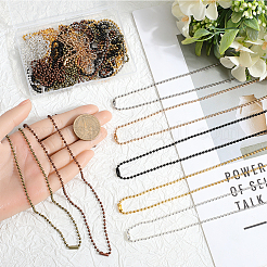 28 шт. 7 цвета железные шариковые цепочки для изготовления ожерелья MAK-SP0001-07