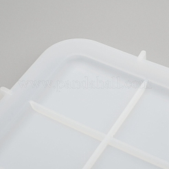 Прямоугольник с узором ручка обеденная тарелка силиконовые Молды X-DIY-L021-57