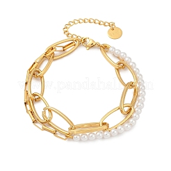 Многорядные браслеты из нержавеющей стали 304 BJEW-C104-02G