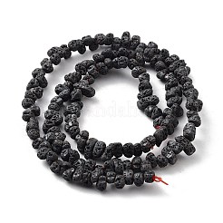 Fili di perle di roccia lavica naturale&nbsp;G-H303-C28